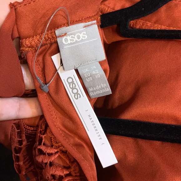 ASOS Maternity Dress long sleeve lace top size 10 - Picture 10 of 10